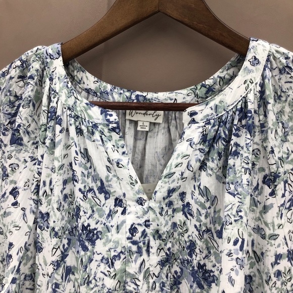 Wonderly Blue and White Floral Midi Dress - Picture 4 of 8